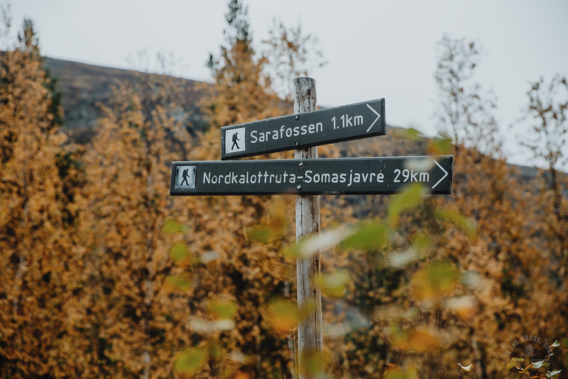 Arctic Trail Nordkalottruta Sarafossen Reisadalen map