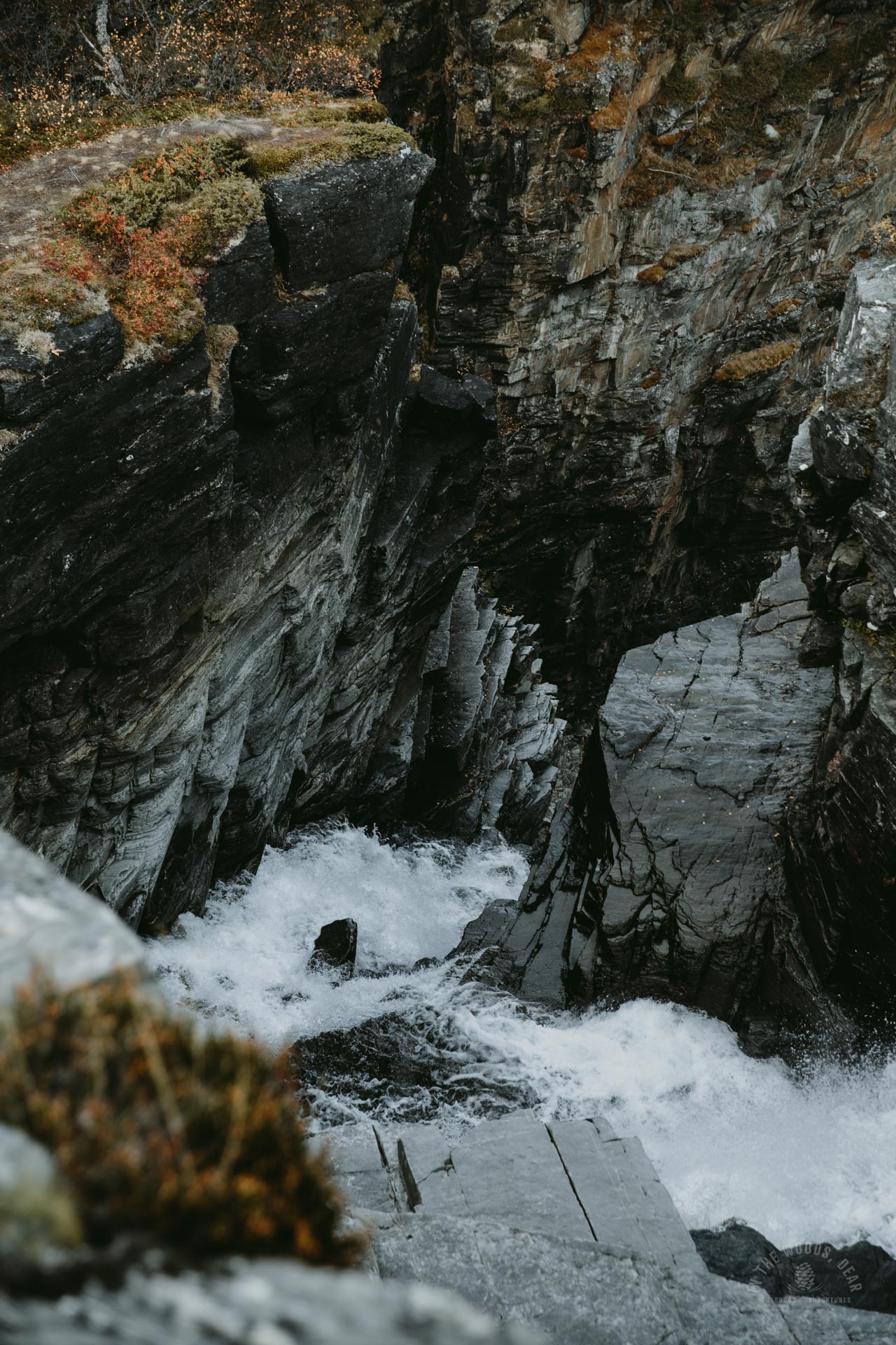 Arctic Trail Sarafossen waterfall